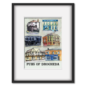Pubs of Drogheda print (without mount)