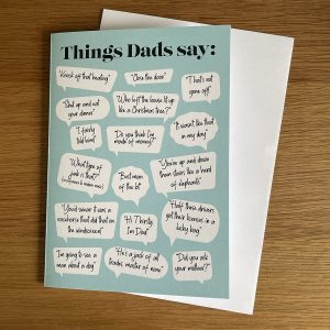 "Things Dads Say" Father's Day card
