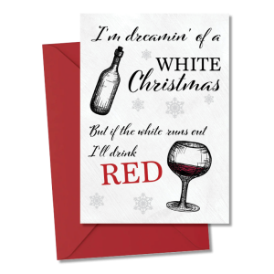 White Wine Christmas card