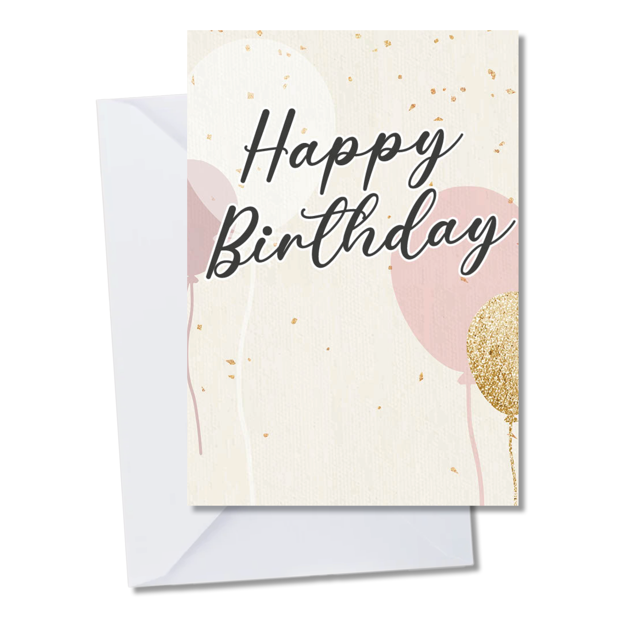 Pink Balloon Birthday Card