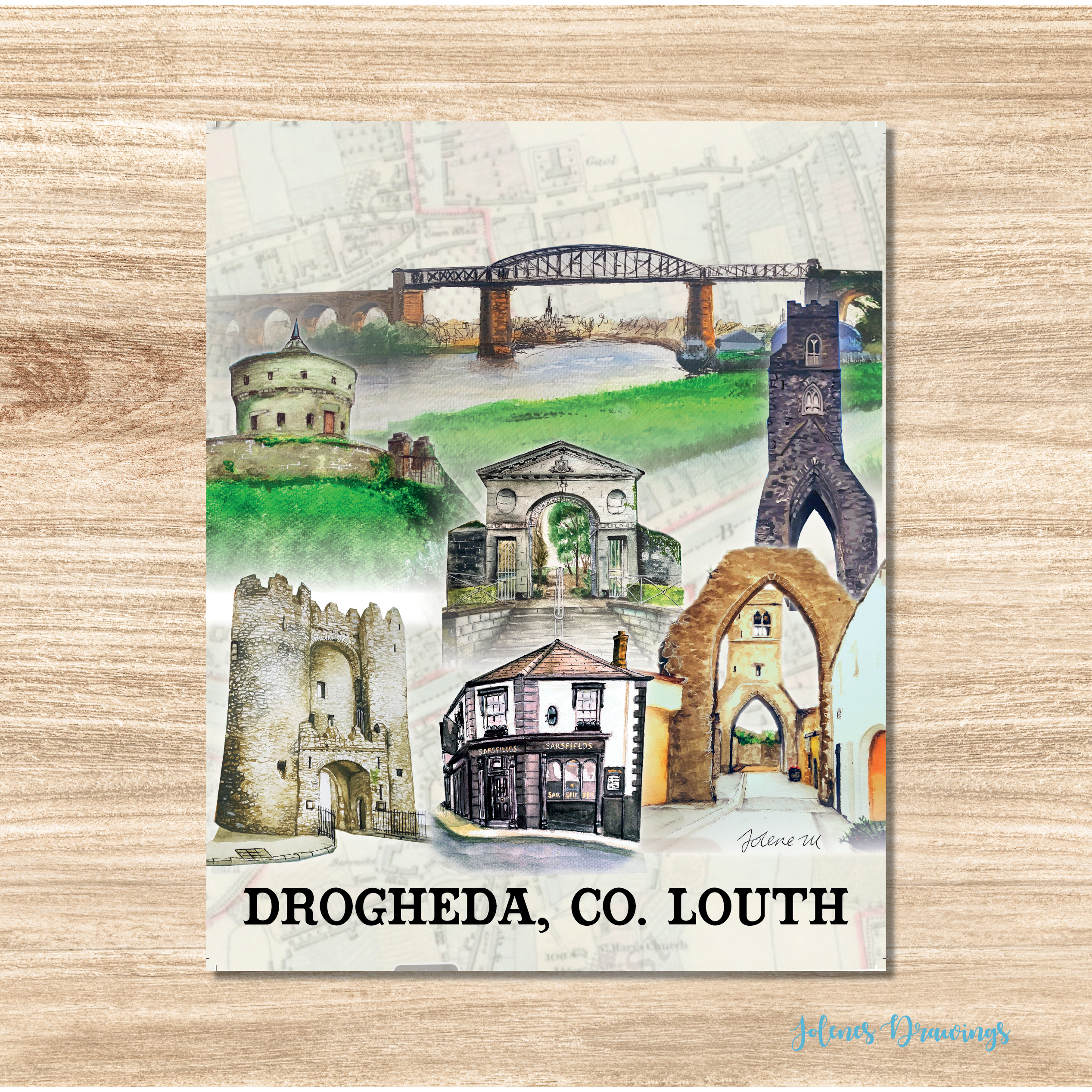 Drogheda Landmarks Print